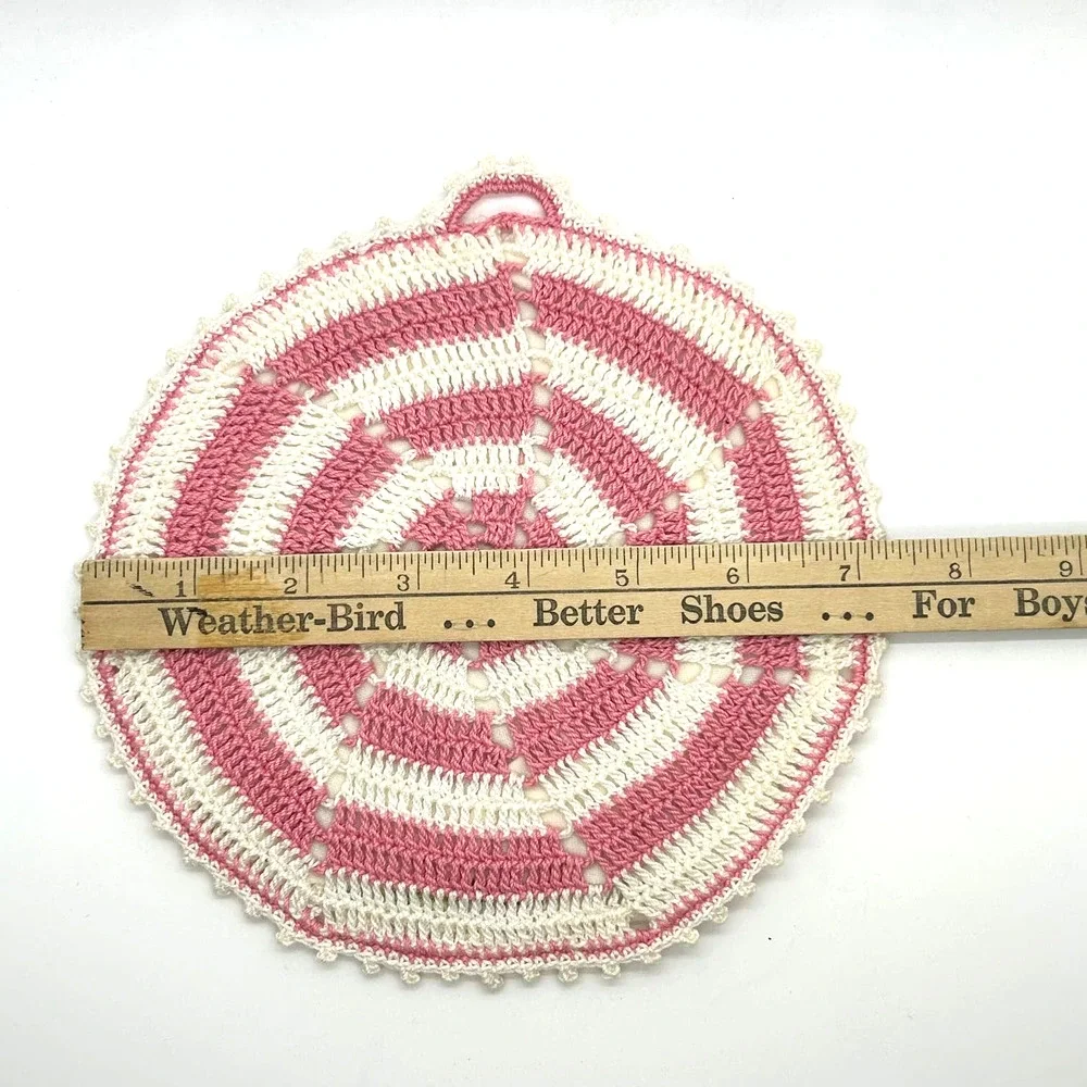 Vintage Handmade‎ Crochet Potholders Lot of 2